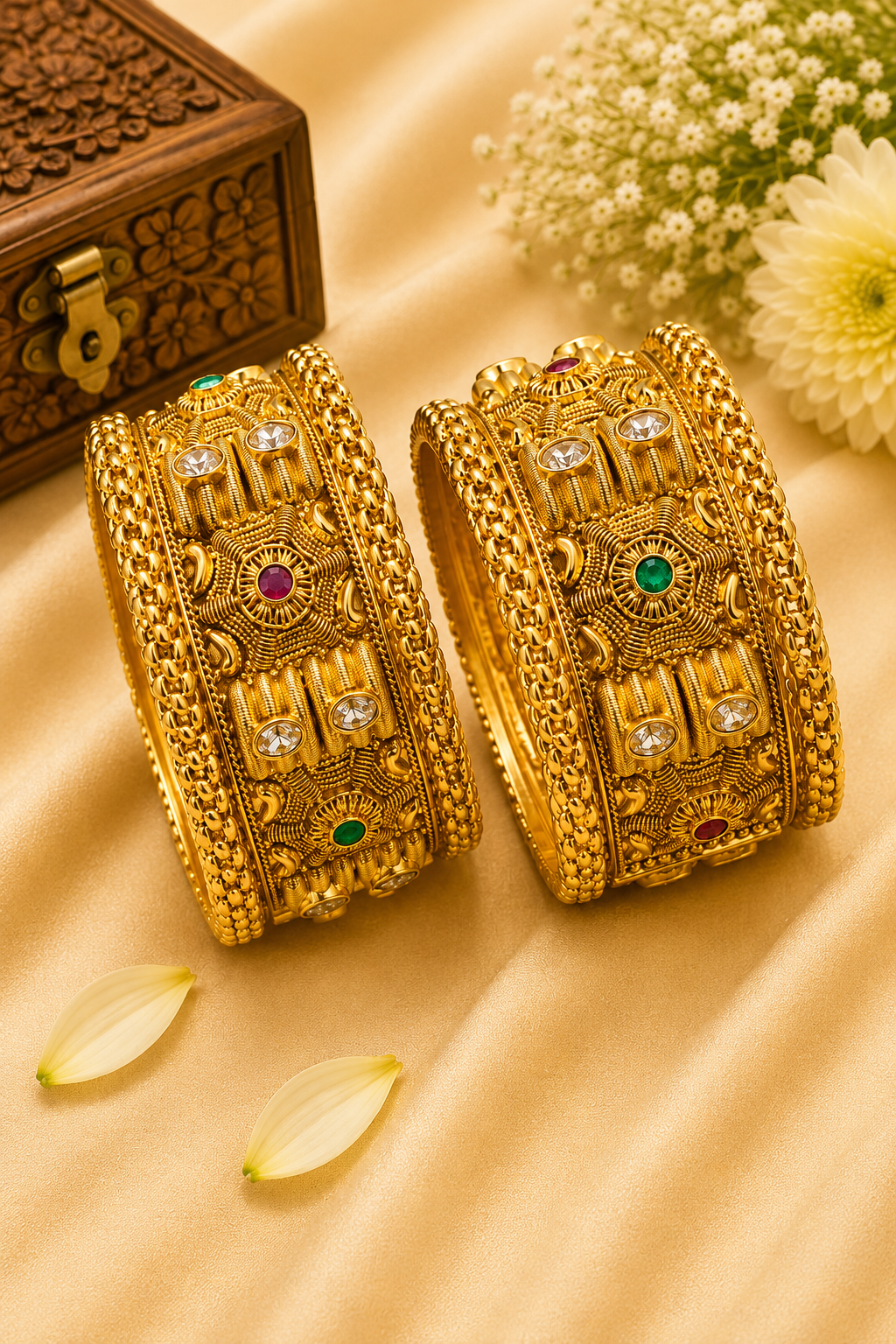 Antique Bridal Temple Kada Bangles