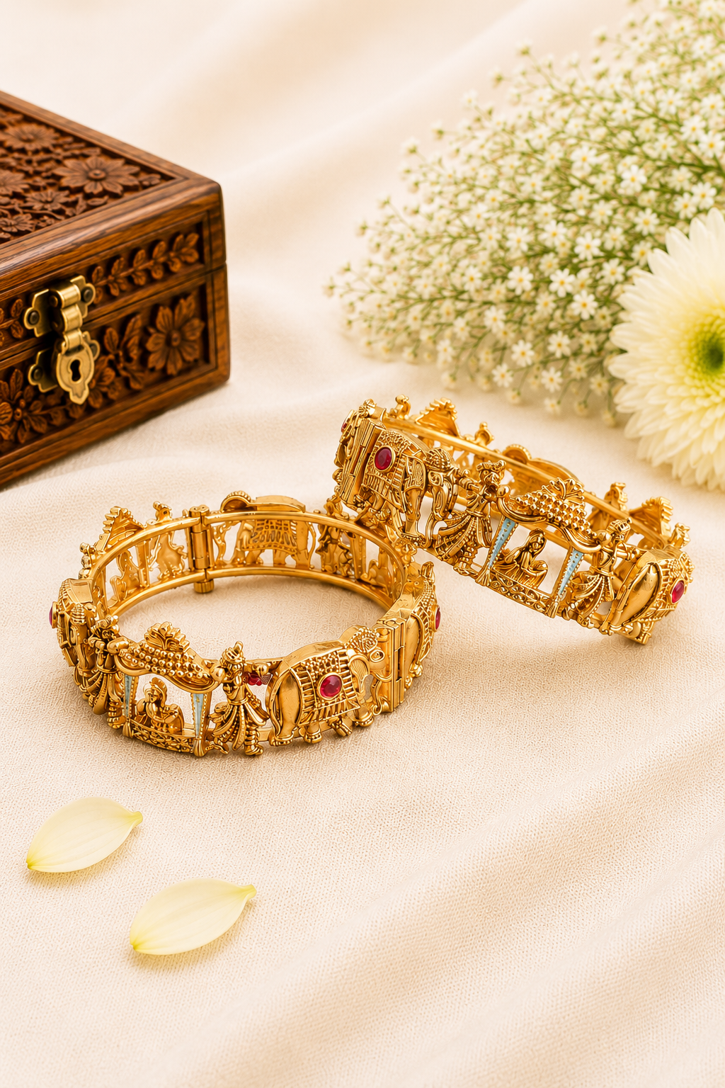 Royal Temple Elephant Designer Bangles