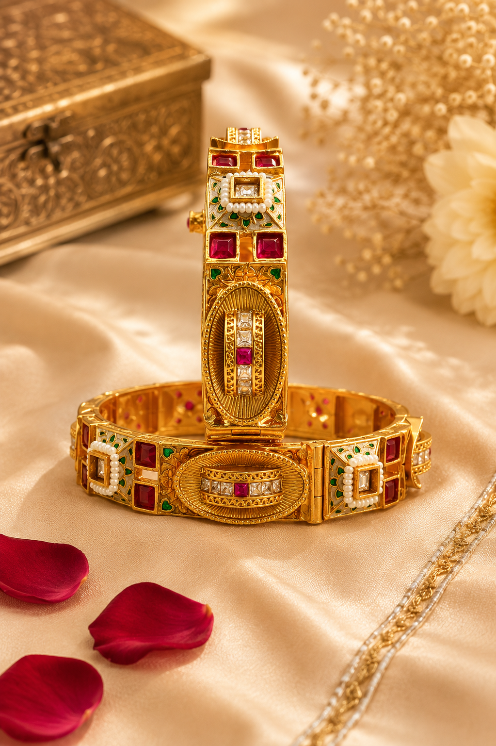 Ruby Stone Traditional Designer Bangles