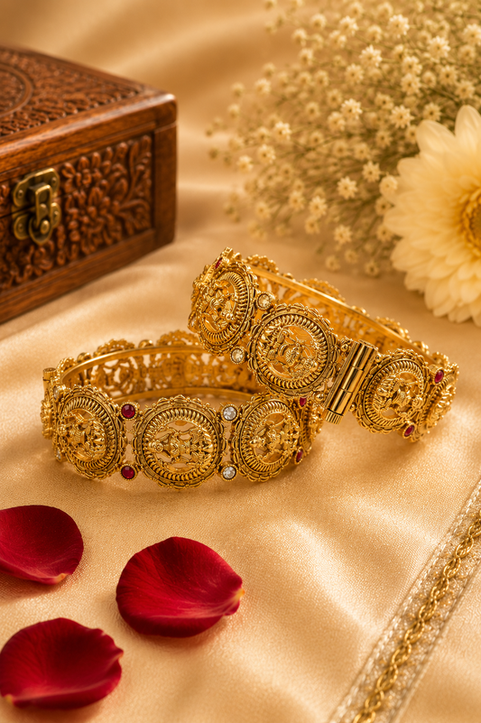 Temple Design Traditional Gold Bangles