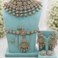 Blush Pink Kundan Bridal Set Tikka