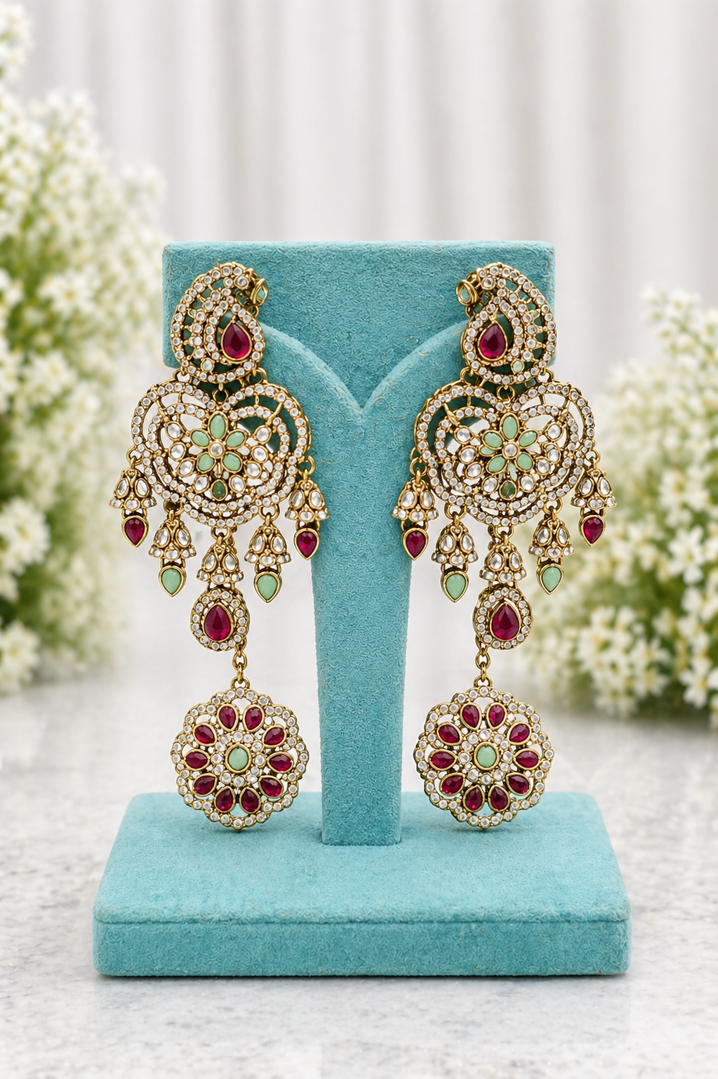 Kundan Bridal Necklace Set with Tikka