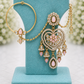 Blush Pink Kundan Bridal Set Tikka