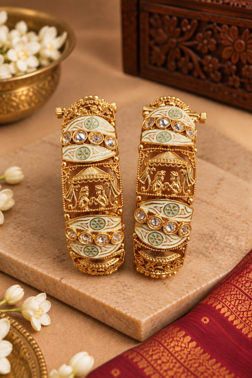 Rajwadi Meenakari Wedding Motif Bangles