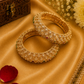 Royal CZ Stone Gold Bridal Bangles