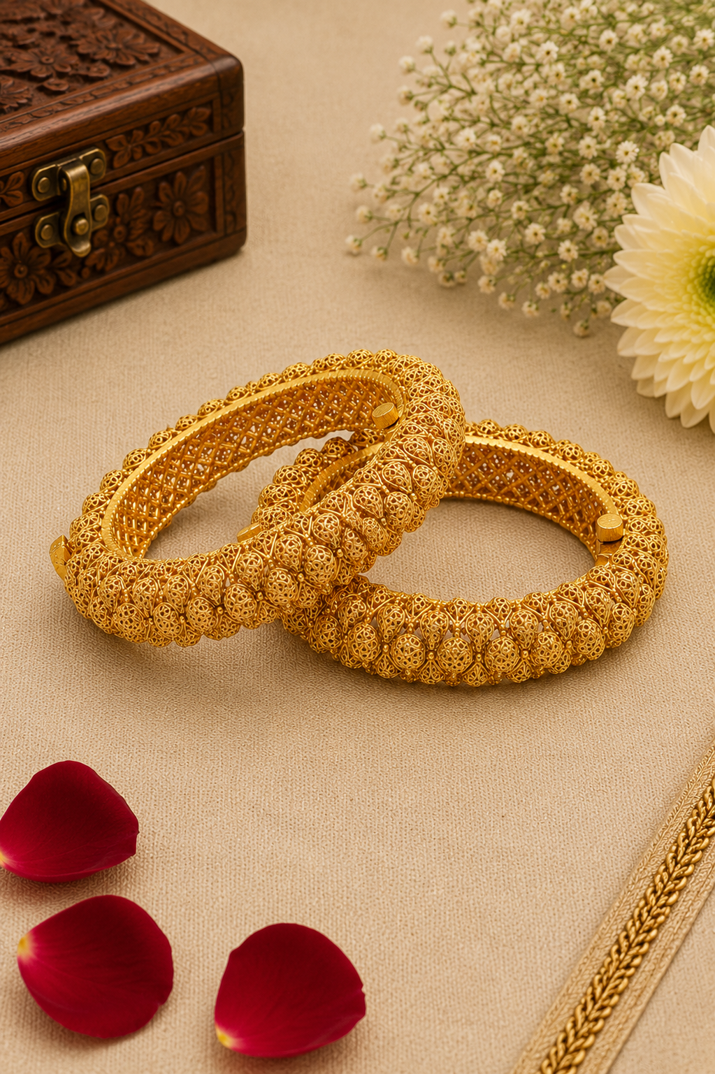 Traditional Antique Gold Designer Bangles